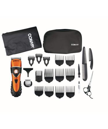 ConairMAN The Chopper Hair Clippers for Men 24-piece Hair Clipper with Mustache and Beard Trimmer Orange 24-piece