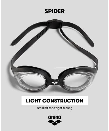 Shop Arena Spider Anti-Fog Swimming Goggles for Adults | UV Protection Self-Adjusting Nose Bridge Hypoallergenic Silicone - Black - Buy Online on SooperMarket.com