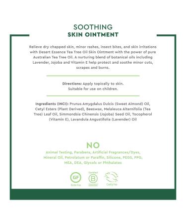 Desert Essence Tea Tree Oil Skin Ointment - Moisturizer with Jojoba Lavender & Vitamin E - 1 Fl Oz (Pack of 6) | Best for Dry Skin & Irritations - International Shipping Available - Buy Online on SooperMarket.com