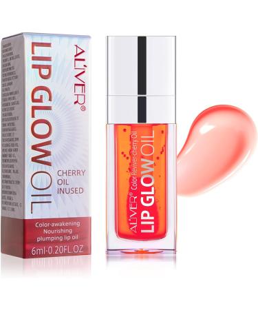 SBHEANGBA Moisturizing Lip Oil No-Sticky Lip Gloss Tinted Lip Balm Lip Care Long Lasting Clear Liquid Lipsticks Plump Lip Glow Oil For Dry Lip's Moisturizing Hydrating And Nourishing Pack of 1 02# Coral - Buy Online on SooperMarket.com
