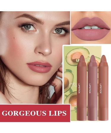 Fusang 3Pcs Nude Matte Lipstick Set - Long Lasting & Nourishing Lipgloss Set (Set B) - Buy Online on SooperMarket.com
