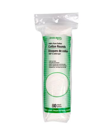 Cotton Rounds Pack of 80-100% Pure Cotton Pads - Eye Makeup/Cosmetic Removers