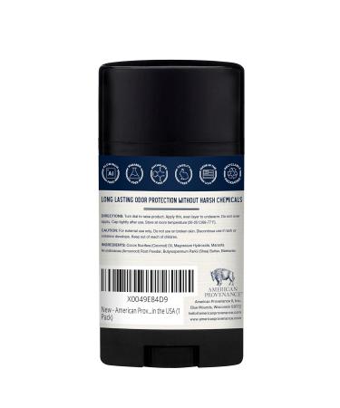 American Provenance Aluminum Free Natural Deodorant For Women and Men - SENSITIVE SKIN and UNSCENTED - 24 Hour Odor Protection Cruelty Free - Made in the USA (1 pack) - Buy Online on SooperMarket.com