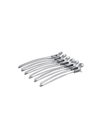Ponics made of metal and plastic hair clips hair clips for hairdresser for hairpin base - hair clip hair clips clips for hair - 6 pieces silver 12 cm