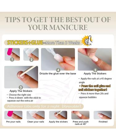 Buy Luvadeyo 24 PCs Press on Nails - Medium Almond Stiletto Fake Nails with Glue | Acrylic Nails for Women & Girls - Fast International Shipping - Buy Online on SooperMarket.com