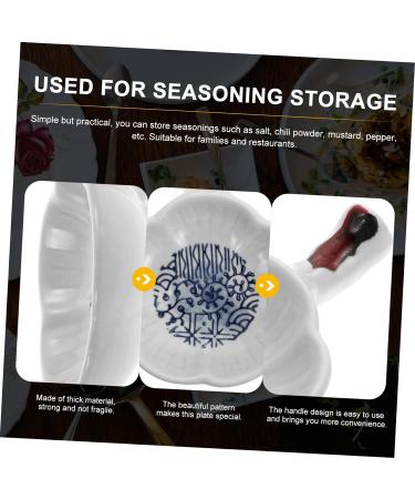 MAGICLULU 1pc Sauce Dish Vegetable Plate Ceramic Dipping Dish Pastry Plate Dipping Sauce Bowl Sauce Bowls Condiment Bowls Candy Plate Spice Dish Seasoning Dish Ceramics Household Spices 11X8X2CM Blue - Buy Online on SooperMarket.com