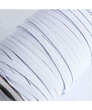 200 Yards 1/4 Inch Braided Elastic Band - White Stretch Cord for Sewing, DIY Masks | High Elasticity Knit Elastic - Buy Online on SooperMarket.com