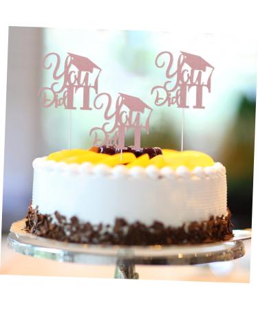 Warmhm 20 Pcs 2021 Graduation Cake Arrangement Cover Rose Goldx2pcs 13x13.5cmx2pcs - Buy Online on SooperMarket.com