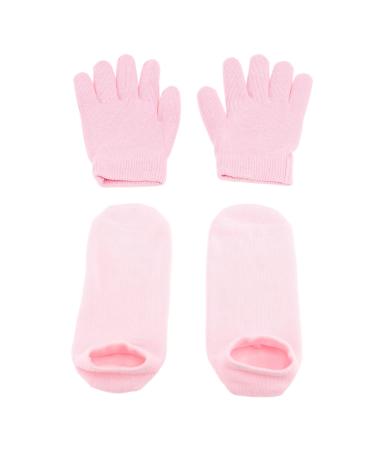 Gel Gloves Socks Set Moisturizing Soft Essential Oil Gloves Socks for Women Men Dry Cracked Feet Hands with Full Coverage (Pink) YUYTEkz6oy1m98f-12