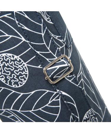 ELENTURE Yoga Mat Bag - Navy Blue Leaf | Full-Zip Carrier for 1/4 1/3 Thick Mats | Gym Bag with Pockets and Adjustable Strap - Buy Online on SooperMarket.com