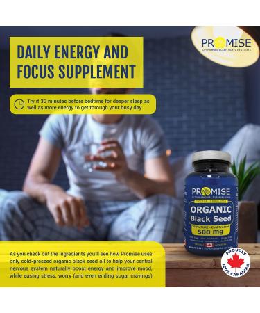 Promise Organic Black Seed 100% Pure Cold Pressed 500mg Essential Thymoquinone Made in Canada (150+50 FREE softgels) - Buy Online on SooperMarket.com