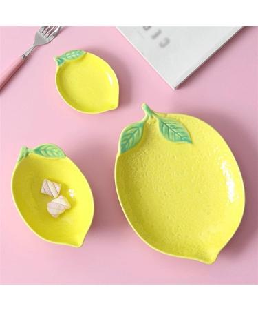 Serving Plates Lemon Shaped Ceramic Dinner Plate Lovely Fruit Plate Household Tableware Personalized Breakfast Dinner Plate Kitchenware Large for Appetizer Dinner and Desserts - Buy Online on SooperMarket.com