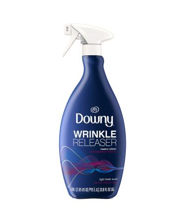 Downy Wrinkle Releaser Fabric Refresher Spray, Odor Eliminator, Ironing Aid and Anti Static Spray, Light Fresh Scent, 33.8 Fl Oz