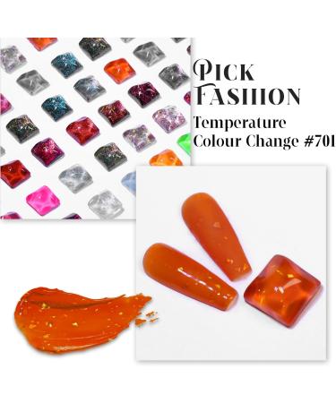 Lavender Violets 15ml Gel Nail Polish - Yellow to Dark Orange Mood Changing with Devil Sequin - Autumn/Winter UV LED Soak Off Manicure Pedicure - Buy Online on SooperMarket.com