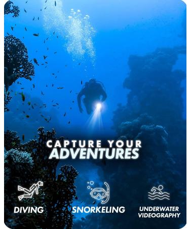 Movo DiveRig4 Diving Rig Bundle with Waterproof LED Light - GoPro and DJI Osmo Action Cam Compatible - Scuba Accessories for Underwater Photography - Buy Online on SooperMarket.com