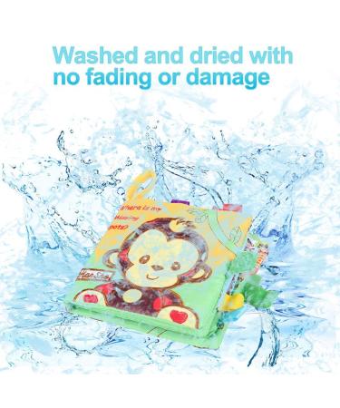 HanShe Baby Soft Cloth Book Set - High Contrast Crinkle Book 4 PCS for 0-6 Months | Educational Learning Toy for Infants | Fabric Baby Activity Book for Boys and Girls | Yellow - Buy Online on SooperMarket.com