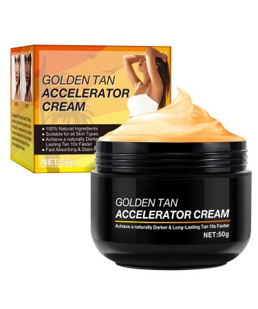 Tanning Gel 50g Tanning Accelerator Cream Long Lasting Sunbed Cream Effective in SunBeds & Outdoor Sun Rapid Tanning Cream Achieve a Natural Tan with Natural Ingredients (50g)