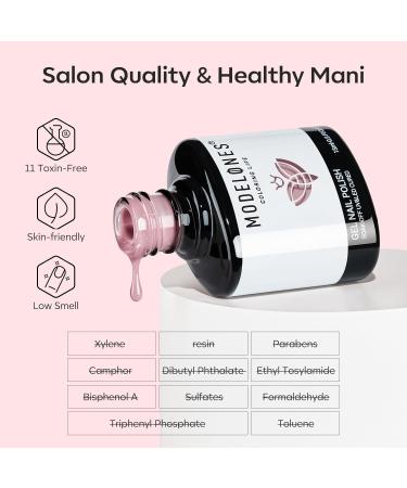 Modelones Jelly Gel Nail Polish 15ML Grey Pink Translucent Sheer Nude Colors Neutral Skin Tone Gel Polish Soak off U V LED Cured at Home Salon DIY French Manicure Nails Art Jelly Grey - Buy Online on SooperMarket.com