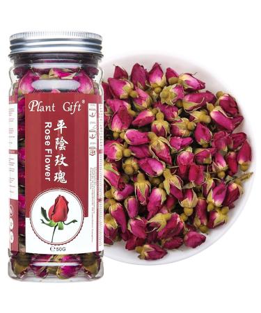 PlantGift Rose Buds Tea 50G/1.76oz For Beauty Premium 100% Organic Intact Rose Tea Herbal Tea with Rich aroma Caffeine-Free
