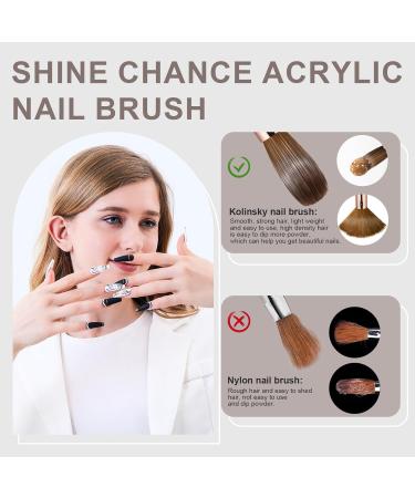 Buy Acrylic Nail Brush Size 10 - 100% Real Kolinsky Nail Art Brush for Professional & DIY Use | Perfect for Acrylic Powder Application - Buy Online on SooperMarket.com