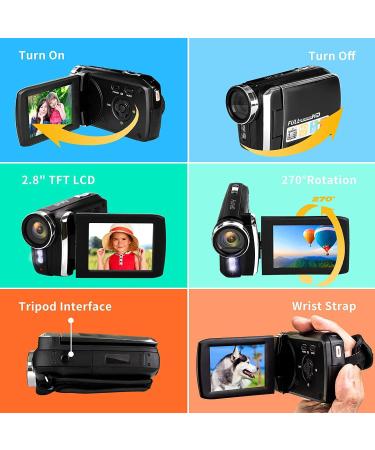 Heegomn Video Camera Camcorder 2.7K 36MP Vlogging Digital Recorder with 2.8 LCD - Perfect for YouTube, TikTok, Teens & Beginners - Buy Online on SooperMarket.com