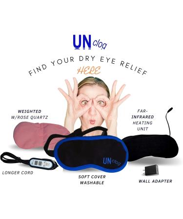 UNClog Heated Eye Mask for Blepharitis-Stye Relief with Rose Quartz | Moist Heat Treatment for Unclogging Glands, Dry Eye Relief, Chalazion, MGD | Beauty & Warm Therapy | 1yr Guarantee - Buy Online on SooperMarket.com