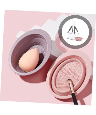 WOFASHPURET 1 Set Makeup Brush Cleaning Silicone Brush Cleaner Portable Hanging Rack for Clothes Makeuo Laundry Racks for Drying Clothes Foldable Makeup Puff Beauty Egg Fabric Makeup Egg - Buy Online on SooperMarket.com