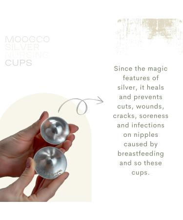 Silver Nursing Cups - Nipple Shields for Newborn Nursing - Soothe and Protect Nipples - 999k Regular Size - Buy Online on SooperMarket.com