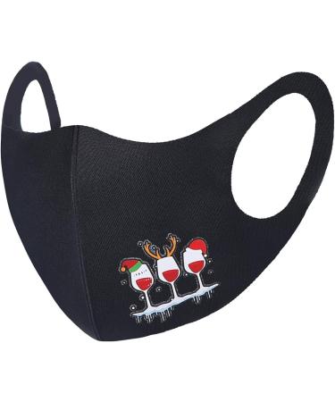 5/8PCS Unisex Adult Protective_Cover_Mask_Face For Christmas Colorful Washable Reusalbe Ice Silk - Buy Online on SooperMarket.com