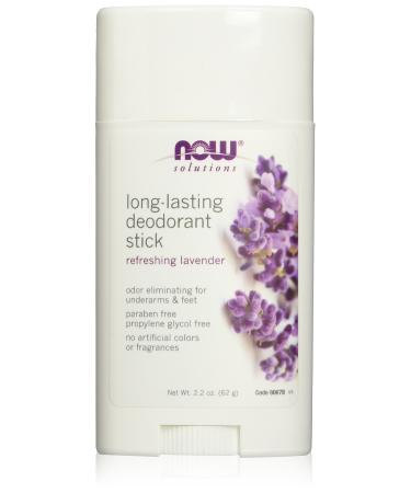 Now Foods Solutions Long-Lasting Deodorant Stick Refreshing Lavender 2.2 oz (62 g)