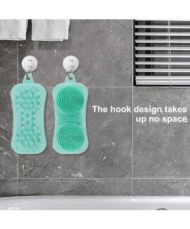 Soft Silicone Body Scrubber Shower Brush - Double-Sided Massage Bath Brush for All Skin Types - Buy Online on SooperMarket.com
