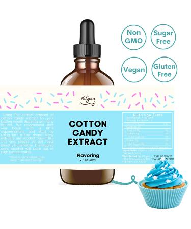 Cotton Candy Flavoring Extract for Baking - Flavor - Cake  Cookies  Beverages  Candy  Ice Cream and More - 2 oz 60 ml - Buy Online on SooperMarket.com