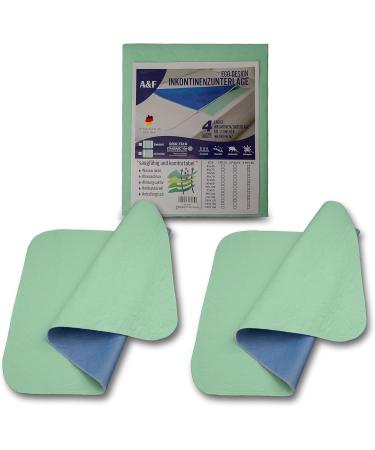Buy A&F Incontinence Edition 40x75 (2-Pack) - 4-Layered Washable Hospital Pads with 26280ml/m Suction Power for Baby Beds & Cots - Buy Online on SooperMarket.com