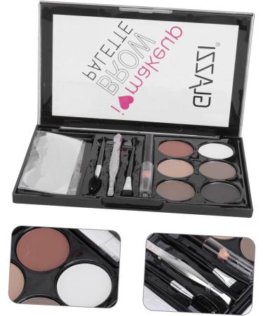 Gogogmee 1 Set Eyebrow Powder Set Eyebrow Brush Brow Pencil Eyebrow Filler Female Makeup Miss Six Colors 1 count (Pack of 1) As Shown - Buy Online on SooperMarket.com