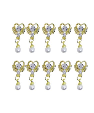 Worparsen Nail Jewelry Pendant Style Nail Art Decor DIY Manicures Gadget High Durability for Salon 1 Bag E