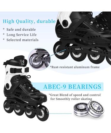 Unisex ABEC-7 Inline Skates - White Men's 11 / Women's 11.5 - 85A Wheels - Adult Fitness Skates - Buy Online on SooperMarket.com