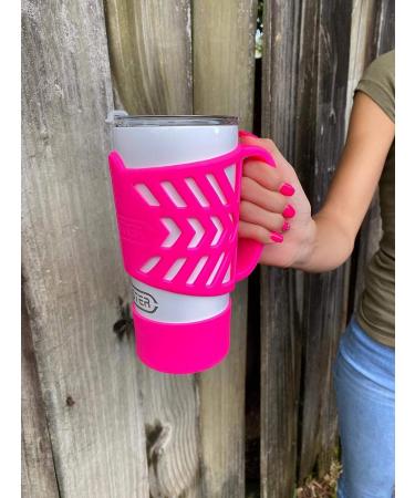 Gangster Armor Grip for 20 oz Tumblers - Silicone Handle Sleeve for Yeti, RTIC, Corkcicle Tumblers - Pink Boot Tumbler Bottom Rubber - Buy Online on SooperMarket.com