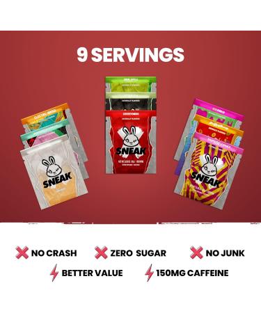 SNEAK | Starter Pack | Zero Sugar Low-Calorie Energy Drink for Sustained Concentration & Focus | 9 Servings and the Monochrome Shaker - Buy Online on SooperMarket.com