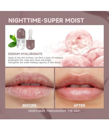2 PCs Lip Plumper Set - Natural Makeup Lip Gloss & Serum for Fuller Hydrated Lips | Derol Lip Plumper - Buy Online on SooperMarket.com