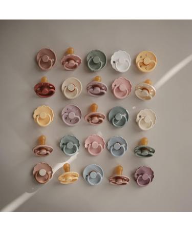 FRIGG Daisy Natural Rubber Baby Pacifier | Made in Denmark | BPA-Free (Blush/Cream 6-18 Months) 2-Pack - Buy Online on SooperMarket.com