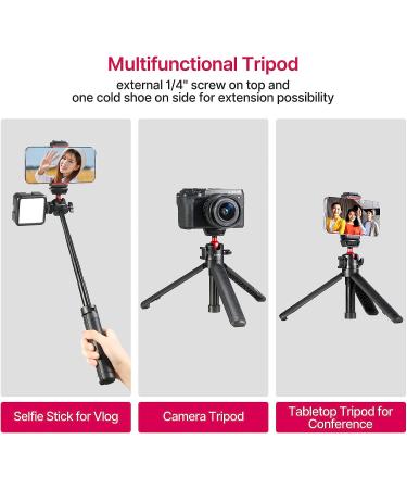 Ulanzi MT-16 Mini Tabletop Tripod Stand with Cold Shoe - Perfect for iPhone 12, Canon G7X Mark III, Sony ZV-1 | Ideal for Vlogging, Filmmaking, and Live Streaming - Black - Buy Online on SooperMarket.com