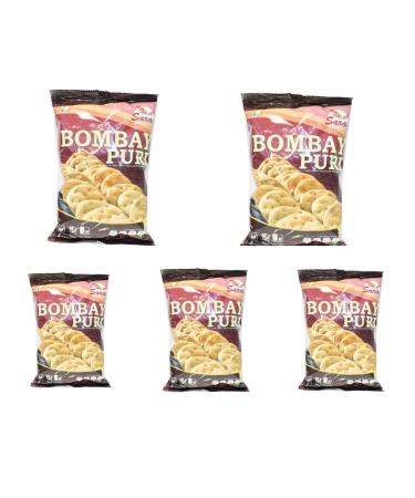 Saras Bombay Puri 200g (Pack of 5) | Authentic Indian Snack | Namkeen Crisps | Crunchy and Flavorful