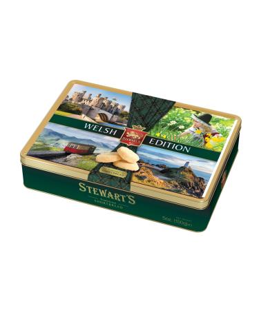 Stewart's - Welsh Edition Shortbread Gifting Tin (150g) - Traditionally Made Luxury Scottish Shortbread Delicious Melt-In-Mouth Biscuits Ideal Collectable Treat to Share 40 Years Heritage 150g Welsh Edition Tin - Shortbread