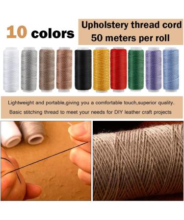 Tikjiua 59 Pcs Leather Sewing Kit - Heavy Duty Needles & Thread for Upholstery Repair - Large-Eye Stitching Needles for Carseat, Boots, Sofa - Buy Online on SooperMarket.com