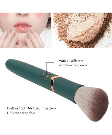 Buy Electric Makeup Brush - Waterproof USB Rechargeable Soft with 10 Vibration Levels - Green | International Shipping Available - Buy Online on SooperMarket.com