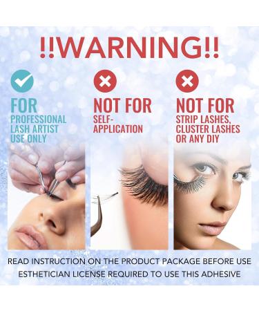 Transparent Eyelash Extension Glue - Fast Drying Clear Adhesive (0.17fl.oz / 5ml) for Professional Eyelash Extensions - 6 Week Retention - Buy Online on SooperMarket.com