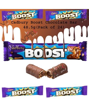 Cadbury Boost Chocolate Bar 48.5g Full Bar Chocolate Bar Cabury Milk Chocolate With Caramel And Biscuit Filling Bar (24)