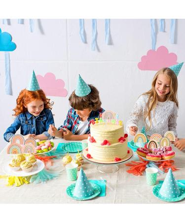 48 Pieces Boho Rainbow Cake Topper Boho Cupcake Topper Bohemian Theme Rainbow Cupcake Toppers for Girls Baby Shower Birthday Boho Rainbow Party Decoration Supplies - Buy Online on SooperMarket.com