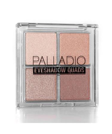 Palladio Eyeshadow Quads  Velvety Pigmented Blendable Matte  Metallic and Shimmer Finishes  Creamy Formula  Four Way Quad Eye Shadow Palette  Talc-Free (Ballerina)