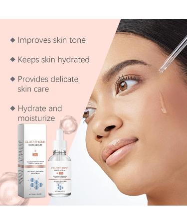 Glutathione Serum with Vitamin C & Kojic Acid Glutathione Face Serum Hydrating Serum Moisturiser Face Women Glutathione Facial Serum Face Care for Reduce Dark Spot Brightening Anti Aging - Buy Online on SooperMarket.com